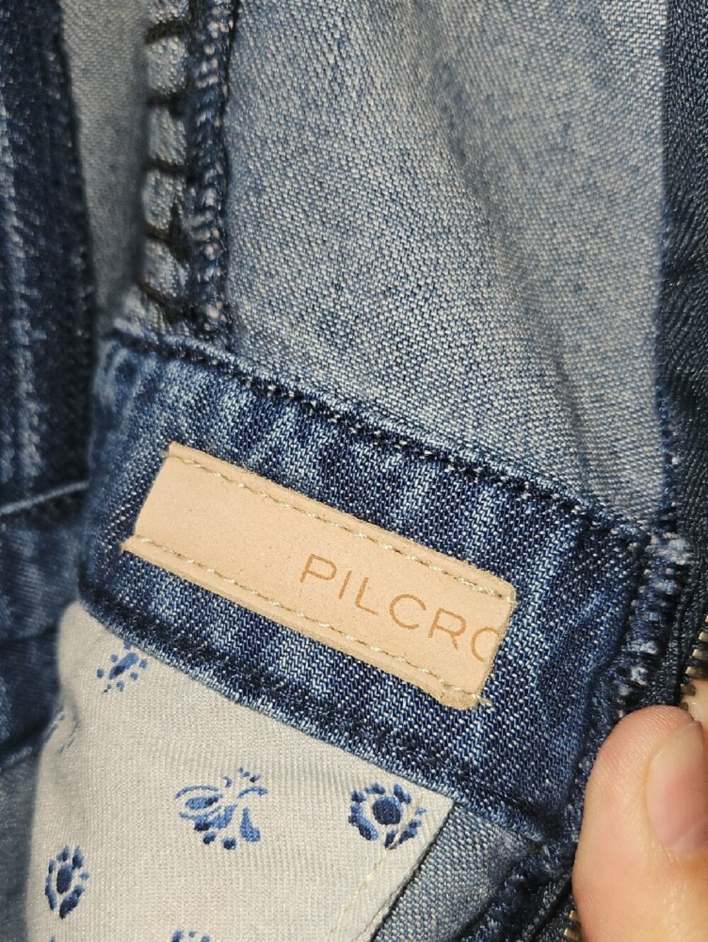 Anthropologie Pilcro The Skipper Strapless Denim Wide Leg Jumpsuit Size 10 - Picture 5 of 6
